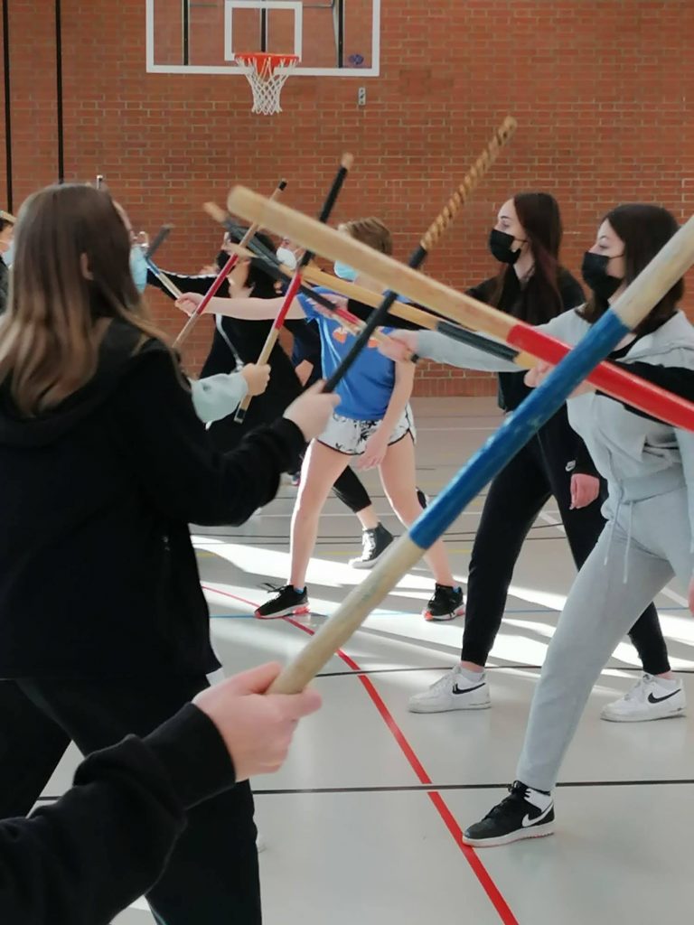 Selbstverteidigungskurs Eskrima Stock